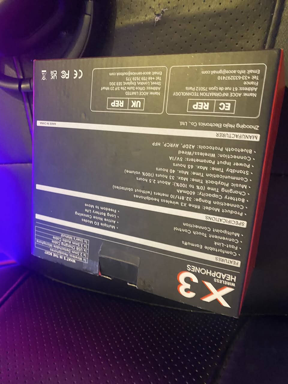 � سماعة Frine X3 اللاسلكية

سماعة حديثة بتصميم مريح وصوت قوي، مناسبة للموسيقى، الألعاب، والمكالمات 👌

🔹 المواصفات:
• عزل ضوضاء نشط (Active Noise Cancelling)
• جودة صوت قوية ونقية
• مكالمات واضحة بصوت صافي
• بطارية تدوم لفترة طويلة
• اتصال سريع وثابت
• تدعم الاتصال بالكابل أو بلوتوث
• أوضاع صوت متعددة (EQ Modes)
• وسادات أذن مريحة للاستخدام الطويل
• تصميم خفيف وسهل الحمل
•يجي وياها واير اواكس+شاحنه=تصير سلكيه/لاسلكيه
السعر85الف مكاني بغداد كرادة
�


**إذا كنت صاحب هذا الإعلان وتريد حذفه لأي سبب، رجاءا أرسل رسالة إلى الدعم الفني**