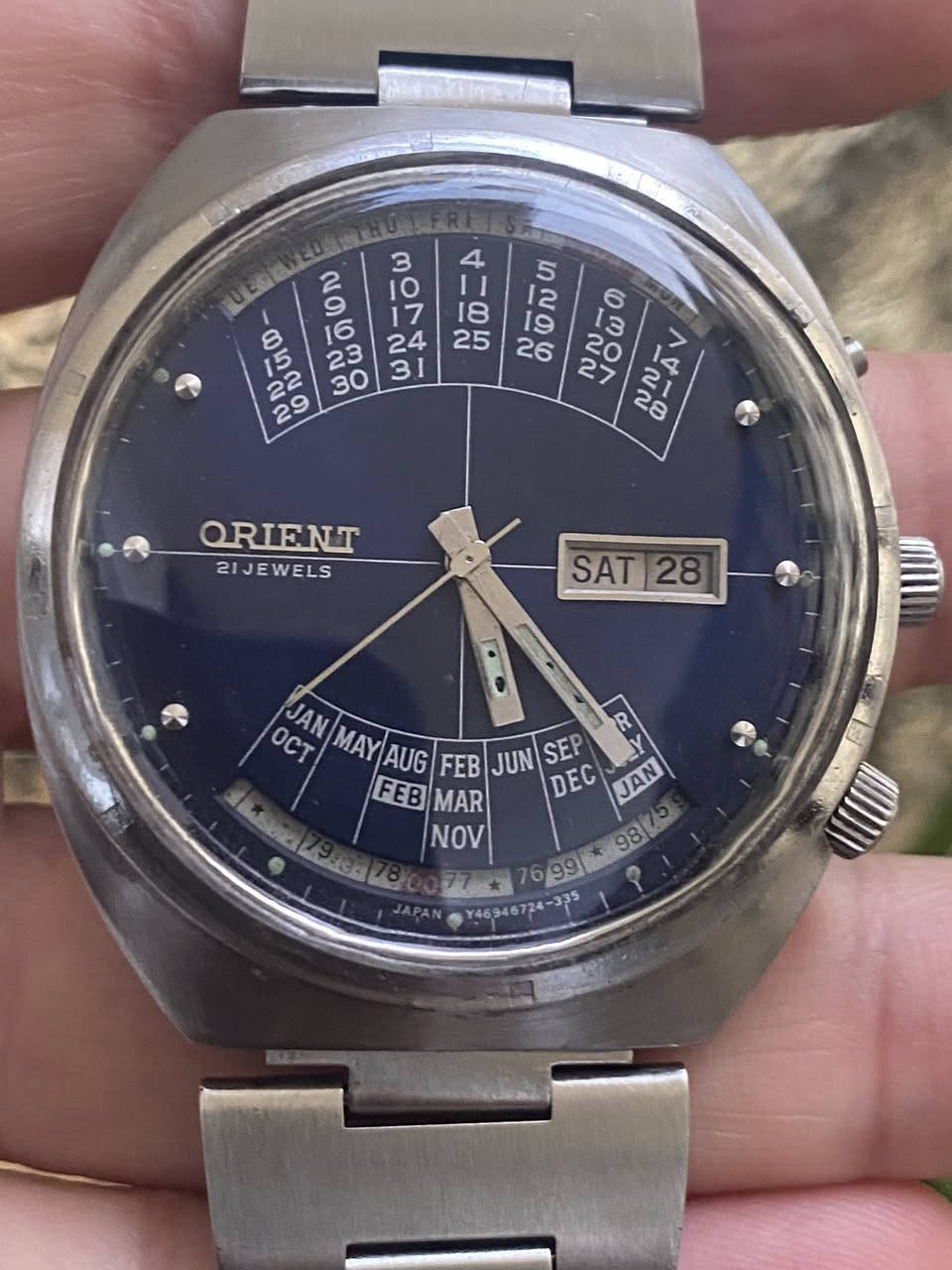 السلام عليكم
تشكيلة مميزة من اورينت 

دولي - بحري 

انتاج الثمانينات ياباني اصلي 

نظافة ممتازة

اتوماتيك 

تعمل بكفاءة عالية 

ستانلس ستيل بالكامل 

مقاومة للماء

القطر ٤٣

البيع جملة ومفرد 

الاسعار مناسبة عالخاص 

يوجد توصيل لجميع المحافظات 

***********
