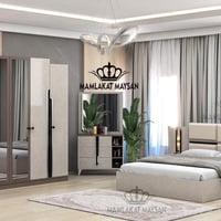 غرفة نوم ٥ قطع • سرير ١٨٠×٢٠٠ • ميز تواليت