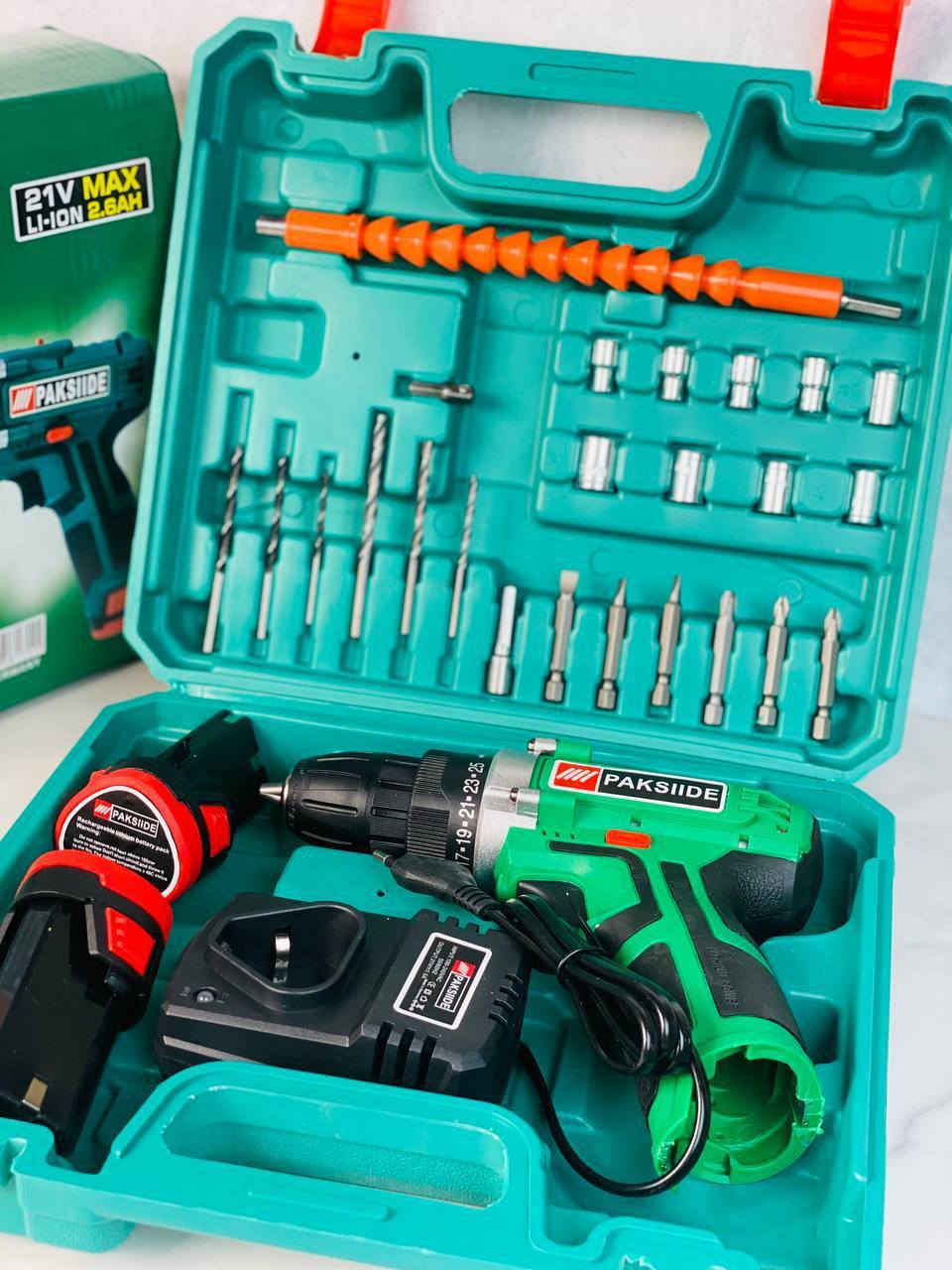 رجع اتوفررررر من جديد 💃💃💃
افضل دريل بمواصفات عالمية شحن من باك سايد الالماني🇩🇪🇩🇪 
❗❗❗PAKSIIDE✔️
✅دريل شحن🔌 بارك سايد 21 فولت يعمل فتح وشد البراغي وتثقيب الحديد والخشب والجدران

مواصفات الدريل:-
ملف نحاس💯
شفت حلزوني 
سيت لقم مختلف الاحجام📌
سيت برايم خشب🪃
سيت برايم حديد🔩
سيت درنفيس عدل ومربع🪛
توصاله للاماكن الصعبه🔗
🔋🪫دبل بطاريه21V
شاحنه قاعدة🖲️
حركة الدريل بالاتجاهين فتح وشد البراغي↔️
يعمل ع التثقيب بكل سهولة🕳️
0-350/0-1300 دورة/ في الدقيقة
#الاصلي المنشأ ألمانية 🇩🇪💯 بغداد, العراق


**إذا كنت صاحب هذا الإعلان وتريد حذفه لأي سبب، رجاءا أرسل رسالة إلى الدعم الفني**