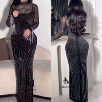 فستان طويل • اسود • اسعار مناسبة