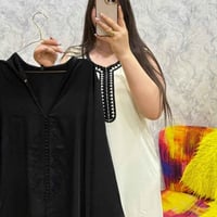 جلابة دوبياس • توب كريب روزا • مقاسات L-XXXL