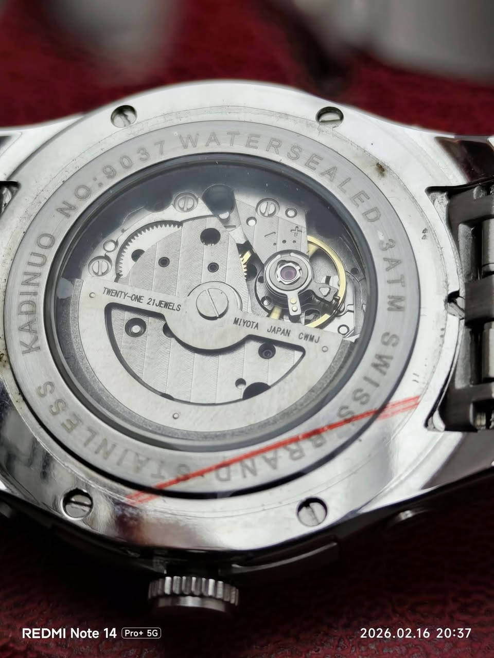 ساعة(کادینیو) اوتوماتیك
ماكینة اوتوماتیك 21حجر مایوتا یابانی
نافذه للعرض والتاریخ
نظام 24 ساعة و مینا صدفي
كامل استیل
قطر 43ملم
السعر 175 دولار👉
المكان/ السلیمانیة
يوجد توصيل


**إذا كنت صاحب هذا الإعلان وتريد حذفه لأي سبب، رجاءا أرسل رسالة إلى الدعم الفني**