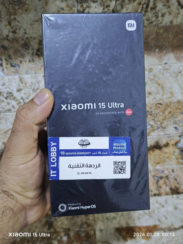 شاومی 15 ئەڵترا شەریکەی ئایتیلۆبی زەمانی تیا ماوە زۆر خاوێن کامل ئەشیا
 شاشە - 120 هرتز - LTPO AMOLED
زوومی کامێرا 120 ئێکس
ڤیدۆ 8kو 4k
زاکیرە 1 تيرابايت
ڕام 16 گێگا بایت
الكاميرا50 + 50 + 200 + 50 ميجابكسل
المعالجSnapdragon 8 Elite
پاتری5410 مللي أمبير - 90 واط
بۆ فرۆشتن و گۆڕینەوە بۆ پەیوەندی ژمارە *********** یان لەچات لەخزمەت دام كويسينجاك, أربيل
