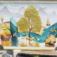 لوحات 3D  إطار خشب  ومتوفر أيضا إطار ألمنيوم  وساعات دبل مكينة  جملة ف...