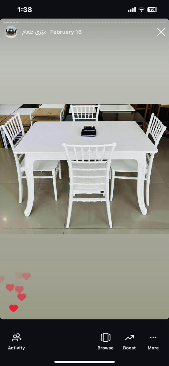 جوانترین مێز طعام بەردەستە کە نەشکێنە و دەشۆرێ
زۆر کوالێتیان بەرزە بە هەرزانترین نرخ 
گەیاندن هەیە بۆ سەرجەم شار و شارۆچکەکان


**إذا كنت صاحب هذا الإعلان وتريد حذفه لأي سبب، رجاءا أرسل رسالة إلى الدعم الفني**