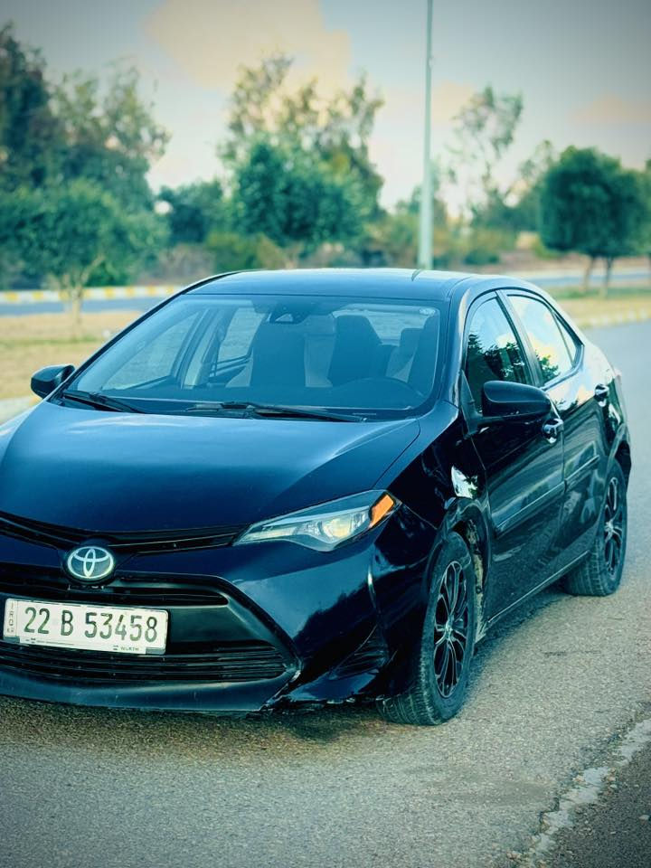 السلام عليكم كورلا للبيع موديل 2018 وارد امريكي LE رقم اربيل دولي  شرط التحويل السيارة ب اسمي  مكفوله كير محرك حدادية جديدة تبريد تدفئة شغالة السياره حلوه ماعيزها كلشي  بدون حادث فقط البونيد مبدل سرقه بامريكا و 3قطع كلير أثر شخوط ماشية 175 الف 
مكان السيارة تكريت 
السعر 129$ وبيها مجال بسيط 
لاتصال ***********
