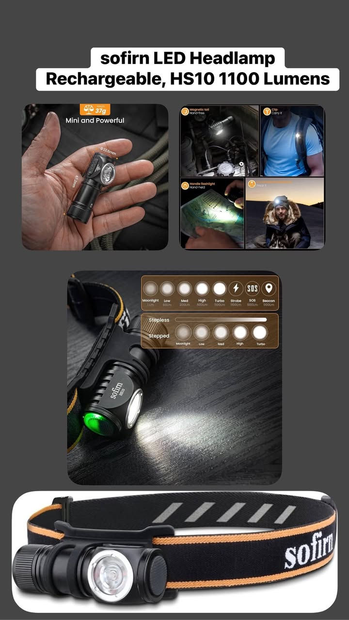 اثنين قطعه
sofirn LED Headlamp Rechargeable, HS10 1100 Lumens

Sofirn HS20 LED Headlamp Rechargeable, 2700 High Lumen

٦٠ الف مع التوصيل


**إذا كنت صاحب هذا الإعلان وتريد حذفه لأي سبب، رجاءا أرسل رسالة إلى الدعم الفني**