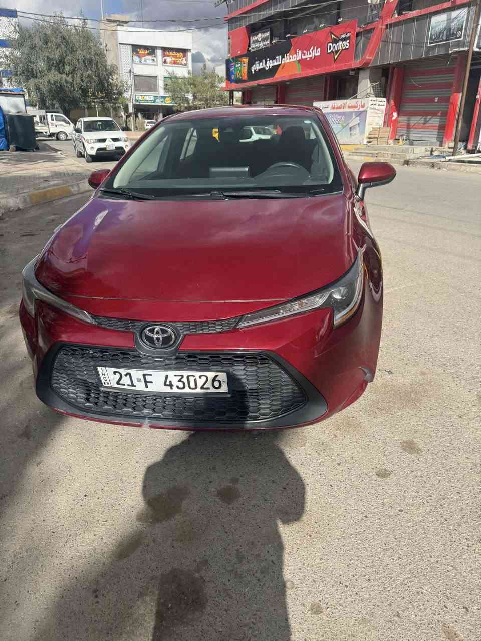 كورولا 2022
ماشيه 73 ميل 
مواصفات Le 
ضرره جاملغ خلفي وشبر من الباب 
رقم سليمانيه 
مكان السياره كركوك 
***********
