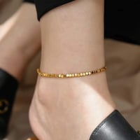 خلخال ذهبي • ستانلس ستيل • ١٩سم+٥سم