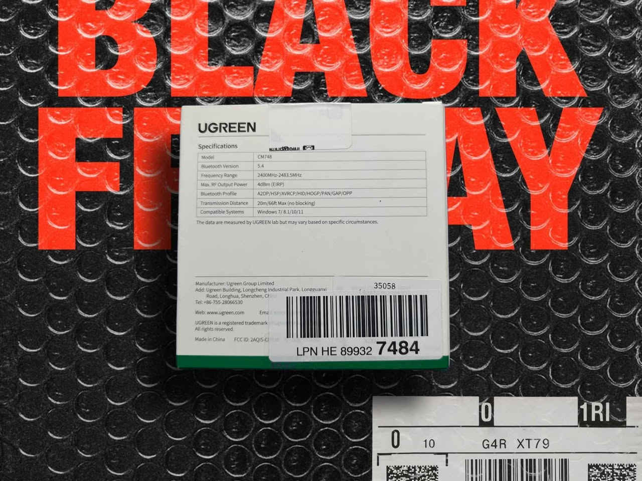 هذا محول بلوتوث Ugreen CM748. 
نطاق تشغيل واسع يصل إلى 20 مترًا (66 قدمًا).
صوت واضح وخالٍ من التشويش.
نقل بيانات ثنائي الاتجاه.
يستخدم تقنية البلوتوث 5.4.
يسمح بتوصيل ما يصل إلى 5 أجهزة في وقت واحد.
نطاق تشغيل واسع 20 م / 66 قدم
صوت واضح وخالٍ من التشويش
نقل بيانات ثنائي الاتجاه
محول بلوتوث
لتوصيل الماوس ولوحة المفاتيح وسماعة الرأس وأجهزة البلوتوث الأخرى
بلوتوث 5.4 بغداد, العراق


**إذا كنت صاحب هذا الإعلان وتريد حذفه لأي سبب، رجاءا أرسل رسالة إلى الدعم الفني**