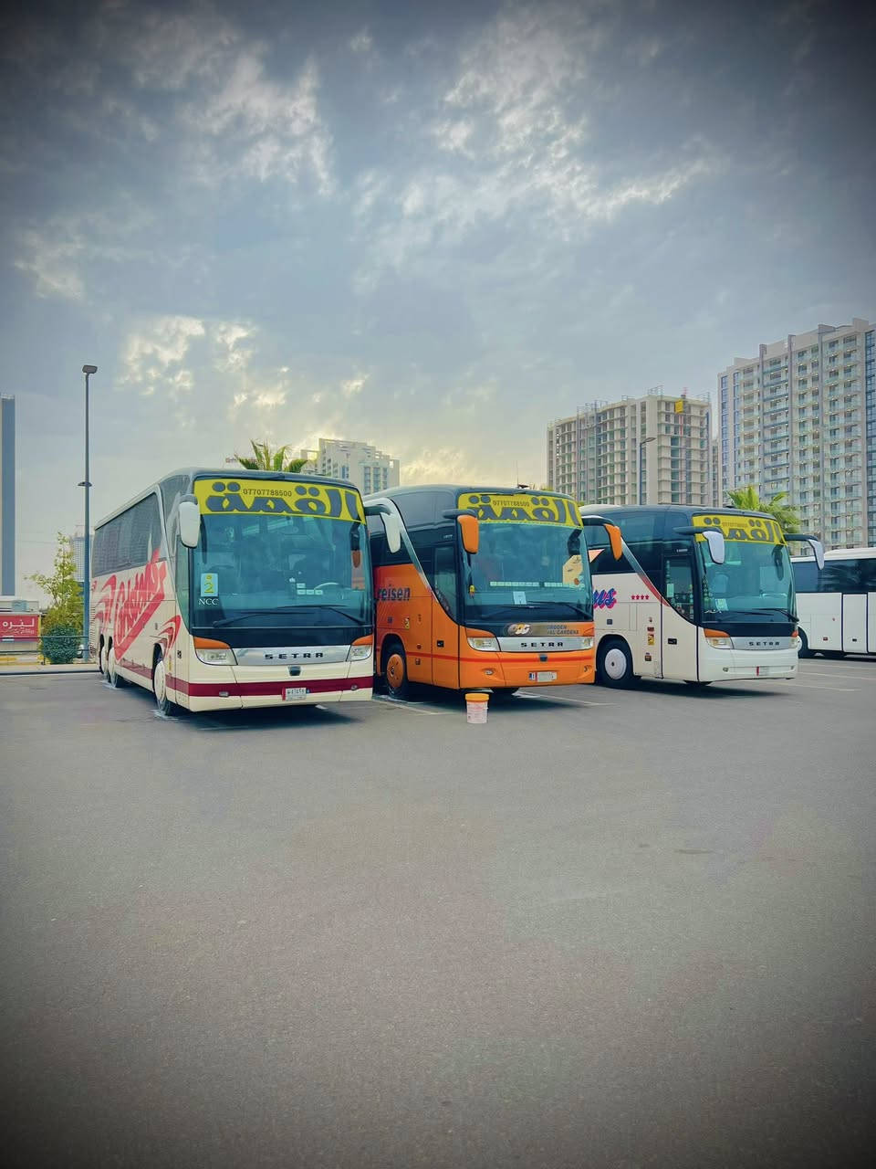 بمناسبة حلول شهر رمضان المبارك 🌙😍
تتوفر باصات حديثة ومكيفة 
كل يوم خميس الى كربلاء المقدسة #بعد_الافطار والعودة بعد السحور  ومن الله التوفيق 
السعر ( ٧ الاف فقط مرجع ) 
————————————-

للاستفسار والحجز مراجعة الصفحة ✈️
***********
‭٠٧٧٢ ٧٣٧ ٩٦٠١‬

🌐 العنوان 🌐
الديوانية/ اهل شط /قرب الفلكة عبد الكريم قاسم
