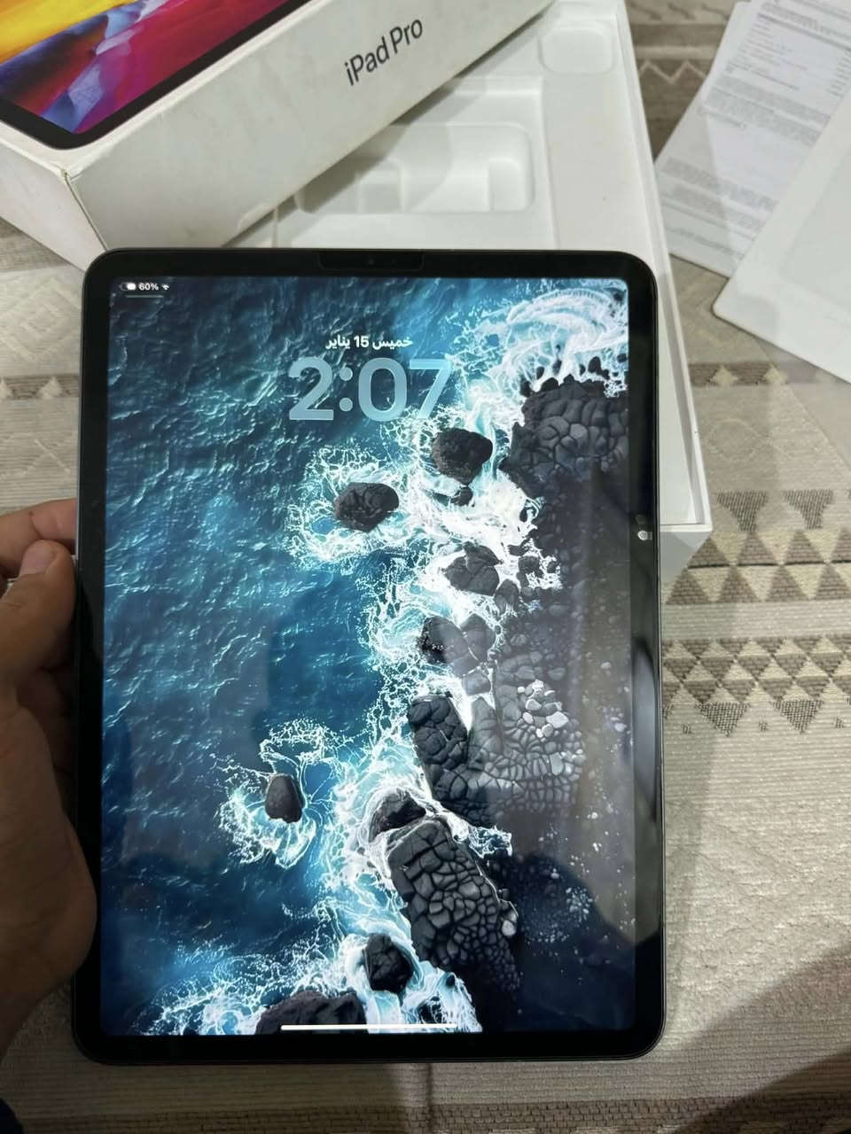 السلام عليكم
📱 iPad Pro 11 inch

• نسبة النظافة: 90٪
• بيه شخوط خفيفة بالظهر فقط
• الجهاز نضيف، براغي ما مفتوحة
• يدعم Face ID شغال 100٪
• جهاز كامل مكمل كلشي، ما بيه أي خلل
• الفحص متاح + ضمان

السعر: 575$ (نهايته)

📞 الاتصال:
***********
***********
