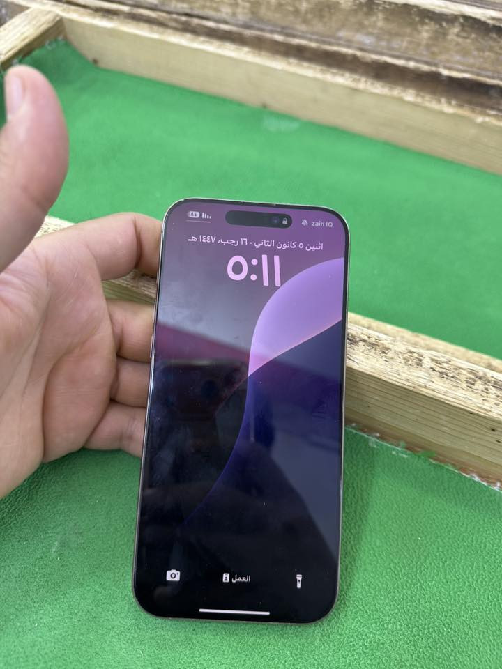 السلام عليكم أيفون 16برو ماكس بطاري100ذاكره 256مستخدم ونضيف كلش سعر 1425 ***********واتساب فقط مكان الدوره
