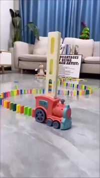 قطار دومينو • ٦٠ قطعة • مفيد للتوحد