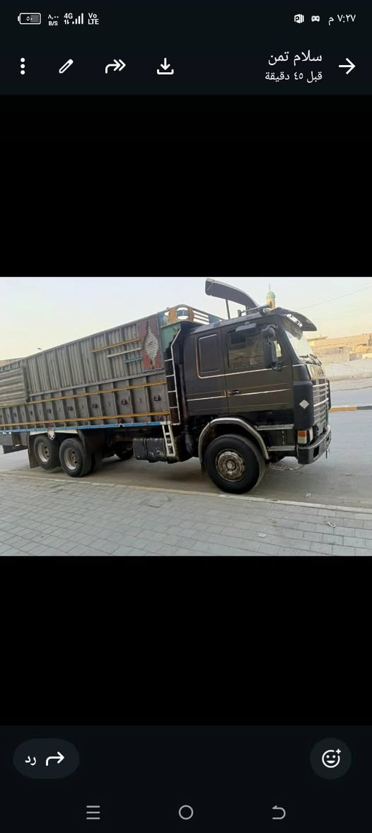 سكانيا موديل 95 سيارة مكفولة كفالة عامة تخم تاير سنوية 28 اتصال الرقم 
*********** مكان السيارة بغداد
