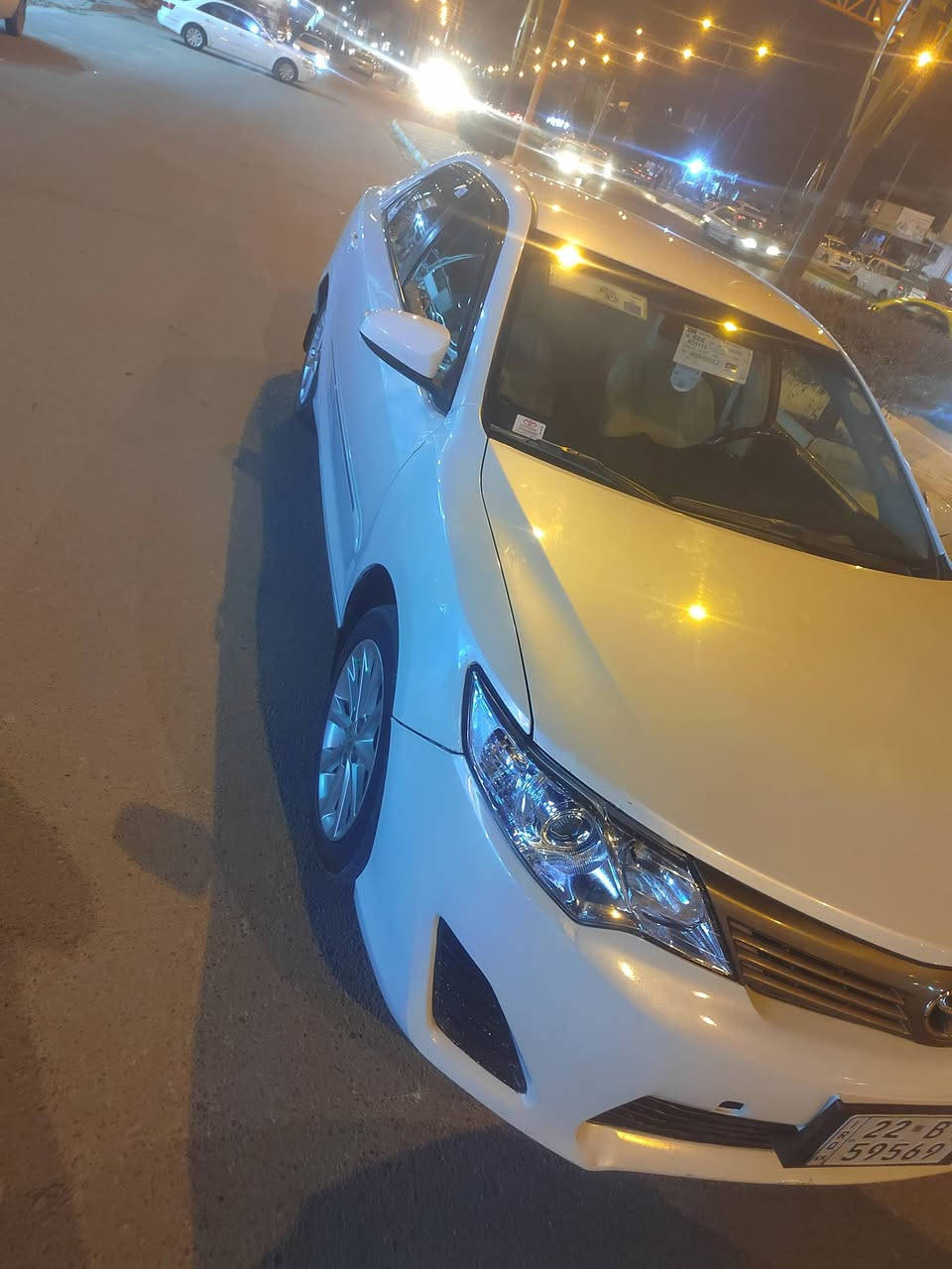 كامري موديل 2013 خليجية مواصفات عادية تبريد قطعتين
بيهه 1 قطع صبغ فقط   وتكحيل يم لايت الامامي سنوية ٢٠٢٨  
والهزة تنتهي بشهر السادس تحويل تريد وكالة السيارة مابيهه اي نقص من كهربائيات كلهه شغالة وتبريد شغال محرك كير كفاله عامه  
مكان السيارة الانبار فلوجه 
السعر ١٣٥ وبيهه مجال 

***********
***********
