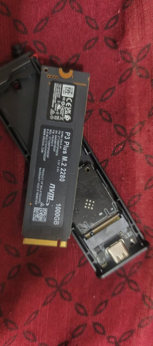 Crucial P3 Plus 1TB NVMe M.2 SSD هارد
يرهم داخلي + ويرهم خارجي مشتريله راك 
1TB
: NVMe SSD
: M.2 2280
: PCIe Gen4 x4
سرعة القراءة: حتى 5000MB/s
سرعة الكتابة: حتى 3600MB/s 
سعره 140 الف هوا والراك
مكاني نجف


**إذا كنت صاحب هذا الإعلان وتريد حذفه لأي سبب، رجاءا أرسل رسالة إلى الدعم الفني**