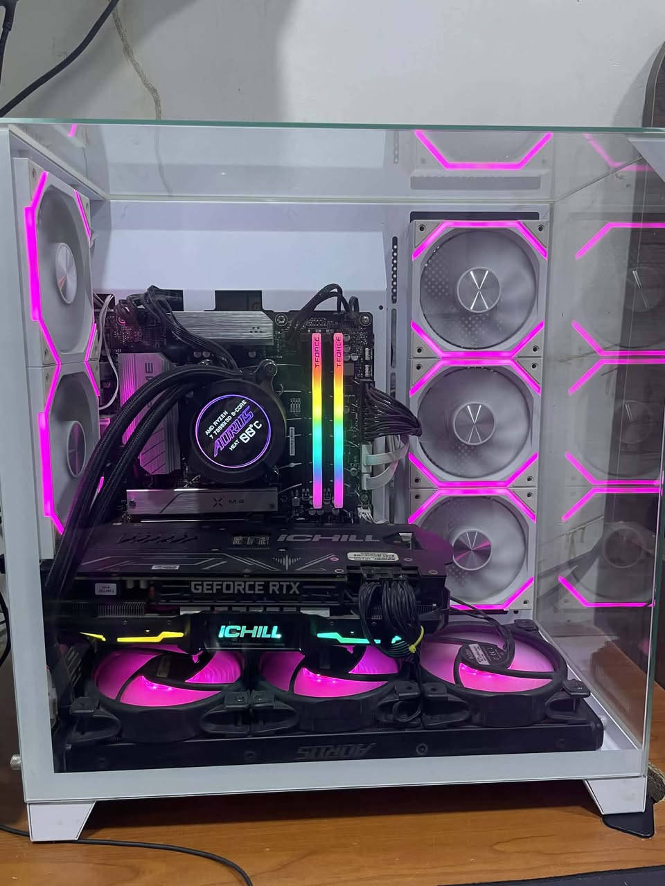 CPU: Ryzen 7 7800X3D
• GPU:RTX 2060 SUPER X3 ULTRA mode

• Motherboard: ASUS PRIME B650-PLUS

• Cooler: AORUS LIQUID COOLER 360 CPU

• RAM: T-Force Delta RGB DDR5 32GB (5000MHz)

• Storage: Lexar  1TB M.2 

• Case: Antec CX800 RGB Elite

•  power supply 600W

✔ استعمال نظيف جداً

✔ حرارة وأداء ممتاز

📍 العنوان: بغداد

ملاحظة الكارت اذا متريدة ابيعلك بدون كارت قطع ماابيع

سبب البيع عدم التفرغ  

📞 *********** السعر  قيمها بما يرضي الله وتدلل♥️
