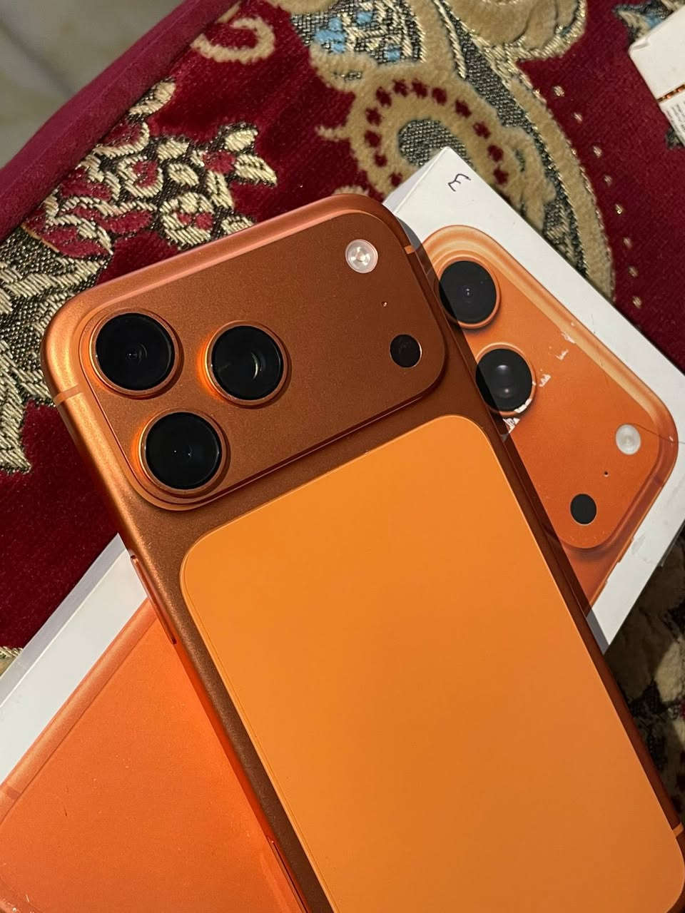 سلام عليكم
للبيع ايفون 17 برو ماكس 256 بطاريه 100 مكفول مشحون 10 مرات فقط كامل ملحقات نضافه 100
سعر 1875 وبي مجال ***********
