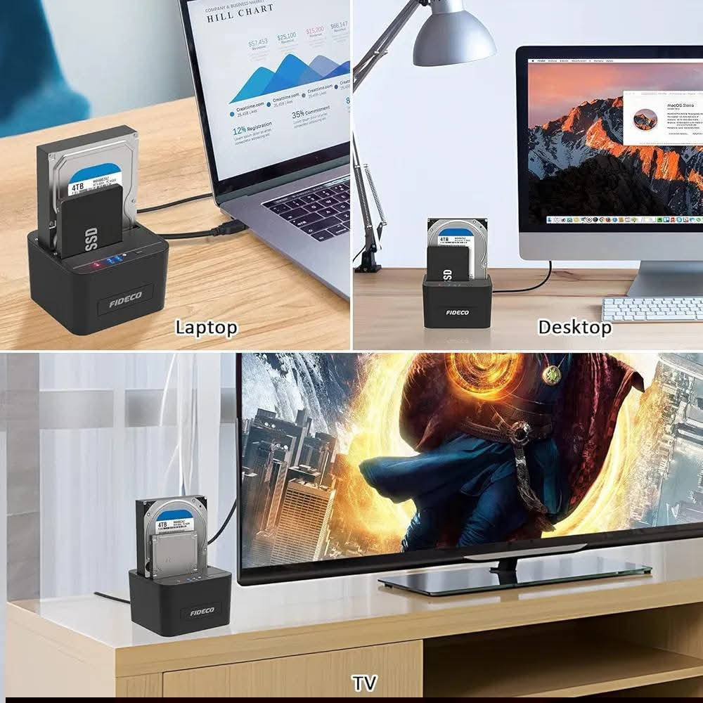 قارئ هاردات قاعدة شحن للقرص الصلب، قاعدة شحن USB 3.0 ساتا HDD لـ 2.5 و3.5 انش ساتا HDD/SSD، فتحة مزدوجة، تدعم استنساخ بدون اتصال وUASP، موضح بالصور السعر 60 الف  وبيها مجال للطلب او الاستفسار التواصل عبر مكان حي عامل بغداد ***********  واتساب
***********
