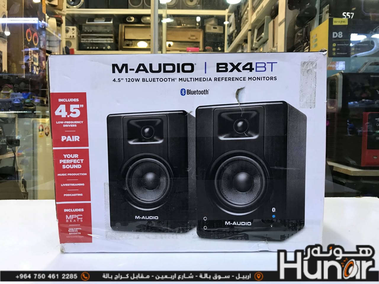 M-AUDIO BX4BT
4.5” 120W Bluetooth 
Multimedia Reference Monitors
( کوردی • عربي )

🟢توصيل موجود الي جميع المحافضات
🟡گەياندن هەیە بۆ هەموو شوێنێک

🟠مــعـرض هــونـەر
🔸للـصوتــیات(امبلیفایر• سماعة• رادیو• انتیك• مایكروفون)
🔸عــنـوان• اربیل سوق بالة • شارع اربعین
🔸مـوبایـل• ***********
                   ***********

🔵پـێـشانـگای هــونـەر
🔹بۆ ئامێری دەنگی و کارەبایی(ئیمپلیفایر• سەماعە• ڕادیۆ• مایکرۆفۆن)
🔹ناونیـشان• هەولیر • بازاری لەنگەی ٤۰م
🔹مـــۆبـایـل• 
***********
***********

•••••••••••••••••••••••••••••••••••••••••••••••••••
#iraq #kurdistan #duhok #zaxo #hawler #karbala #slemani #erbil #baghdad #kurd #kurdish #akre  #karkuk #kuwait #najaf
#amplifier #audio #subwoofer #sound #music #audiophile #bass #stereo #amplifiers #speaker #soundsystem #speakers
#اربيل #العراق #بغداد
