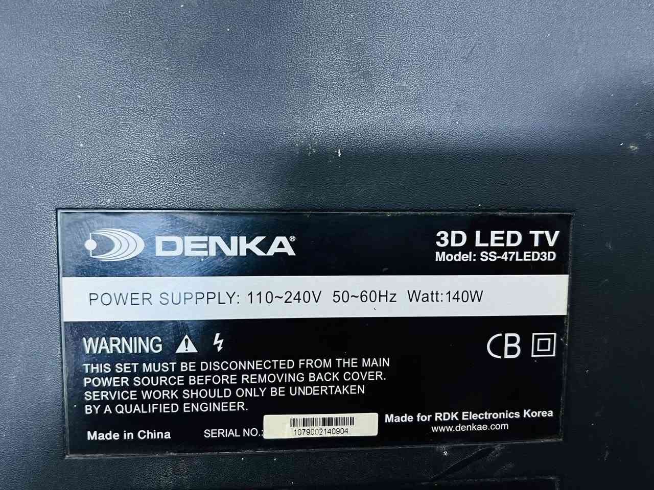 بلازما مستعملة 47 الحجم
النوع DENKA
مستعملة نظيفة ما مصلحة 
Full HD
3 مخرج للHD
للاستفسار والتواصل الاتصال او المراسلة عبر الواتساب
***********
***********
المكان/بغداد_العبيدي_شارع الجامع
معرض قاسم الكريزي للصاينه وبيع الشاشات المستعمله الحديثه
