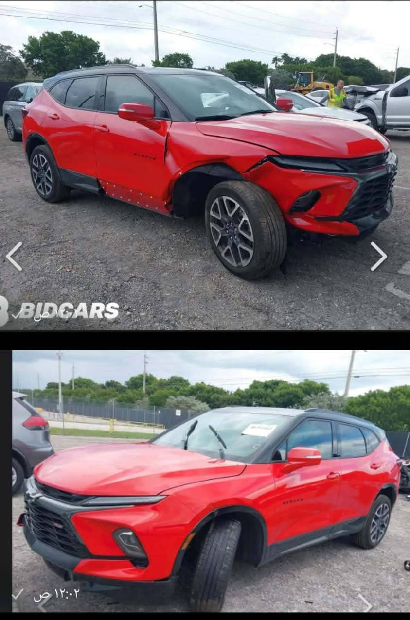 شوفرليت بلايزر 2024 RS شكل الجديد تو كلر 
رقم اربيل هزة جديدة 
ماشيه  22 الف ميل قابل للزيادة 
المواصفات
------------
محرك 6 سلندر 3600
تشغيل بصمة
تشغيل عن بعد
خمس كامرات رؤية محيطية
خمس بصمات 
كشنات جلد
كشنات تدفئة وتبريد 
الكشنات الامامية كهرباء
كشن السائق حساس هزاز
شاشه العدادات ديجتل
استيرن تدفئة
شاحن موبايل Wireless 
رادار امامي (تحديد مسار) 
رادار جانبي (نقاط عمياء)
رادار خلفي (تحذير من الاصطدام) 
كشن ميموري 
جنطة كهرباء 
اشارة بالمراية
 مرآة  وسطية (بث مباشر ) 
شاشة الكبيرة
اندرويد أوتو Android Auto
كار بلي Apple Car Play
مانع انزلاق+ABS
منافذ AUX+USB
توقف ذاتي Auto Stop
سايد بريك كهرباء 
مثبت سرعة
تحكمات استيرن
ويل كب كروم 
دواخل اسود ومطعمه بالاحمر
نظام صوت bose🎼
مكان السيارة النجف
السعر 250ورقة 
رقم الشاصي
3GNKBERS6RS131676
للتواصل بيه واتس آب 
*********** السياره بأسمي
