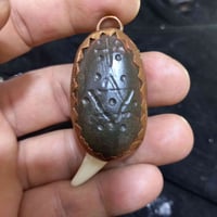 🐆حجر العباس آباد الافغاني الاصلي المرصود  يجذب المغناطيس مع سن الذيب ا...