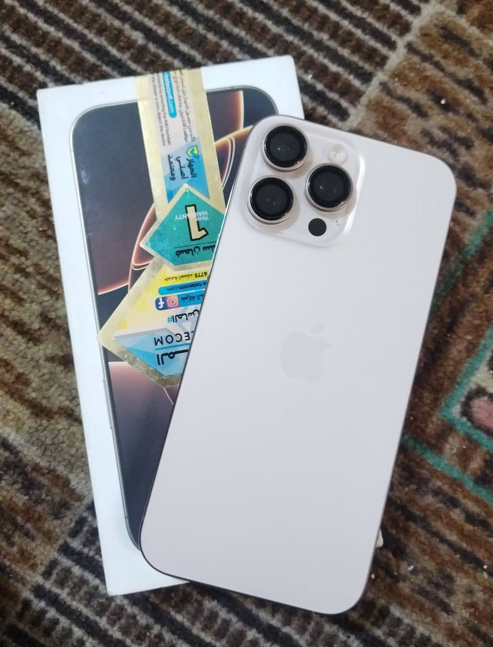 ايفون 16برو ماكس

لون صحراوي  256/94 شرق اوسط  نضافه 100٪

ضمان شركه الماس  جهاز مكفول من كلشي

سعره 1250وبي مجال للشراي 
تواصل ***********
