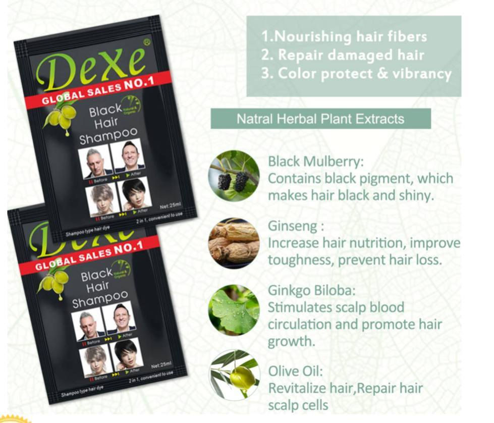 شامبو ماجيك من شركة ديكسي Dexe الأمريكي 🇺🇸 

لصبغ الشعر باللون الأسود والتخلص من الشيب بشكل
 فوري وفعال💯😎

✔️ يعمل الشامبو بتركيبته القوية على صبغ الشعر ومنحه لوناً أسود جذاب.
✔️ يحتوي كل ظرف شامبو على مادتين منفصلتين تكمل بعضهما لمنح الشعر نتيجة مثالية من ناحية اللون والنعومة والإنسايبية.
✔️ يقوي الشامبو الشعر الضعيف والمتكسر من جذوره إلى أطرافه.
✔️ ينعم الشعر ويمنحه ملمساً حريرياً ساحراً.❤️
✔️ العبوة تحتوي على 10 ظروف شامبو، كل ظرف بداخله 25 مل.
✔️ ملحق بكفوف مجانية للاستخدام أثناء تطبيق الشامبو على الشعر.

يقضي على الشيب خلال دقايق و يقوم بمعالجة الشعر بشكل نهائي مع الاستخدام المتكرر.. 💜💜💜


**إذا كنت صاحب هذا الإعلان وتريد حذفه لأي سبب، رجاءا أرسل رسالة إلى الدعم الفني**