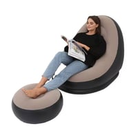 أريكة قابلة للنفخ • مسند قدم • تكسية مخملية