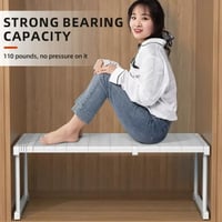 رف للكاونتر • بلاستيك • عرض قابل للتعديل