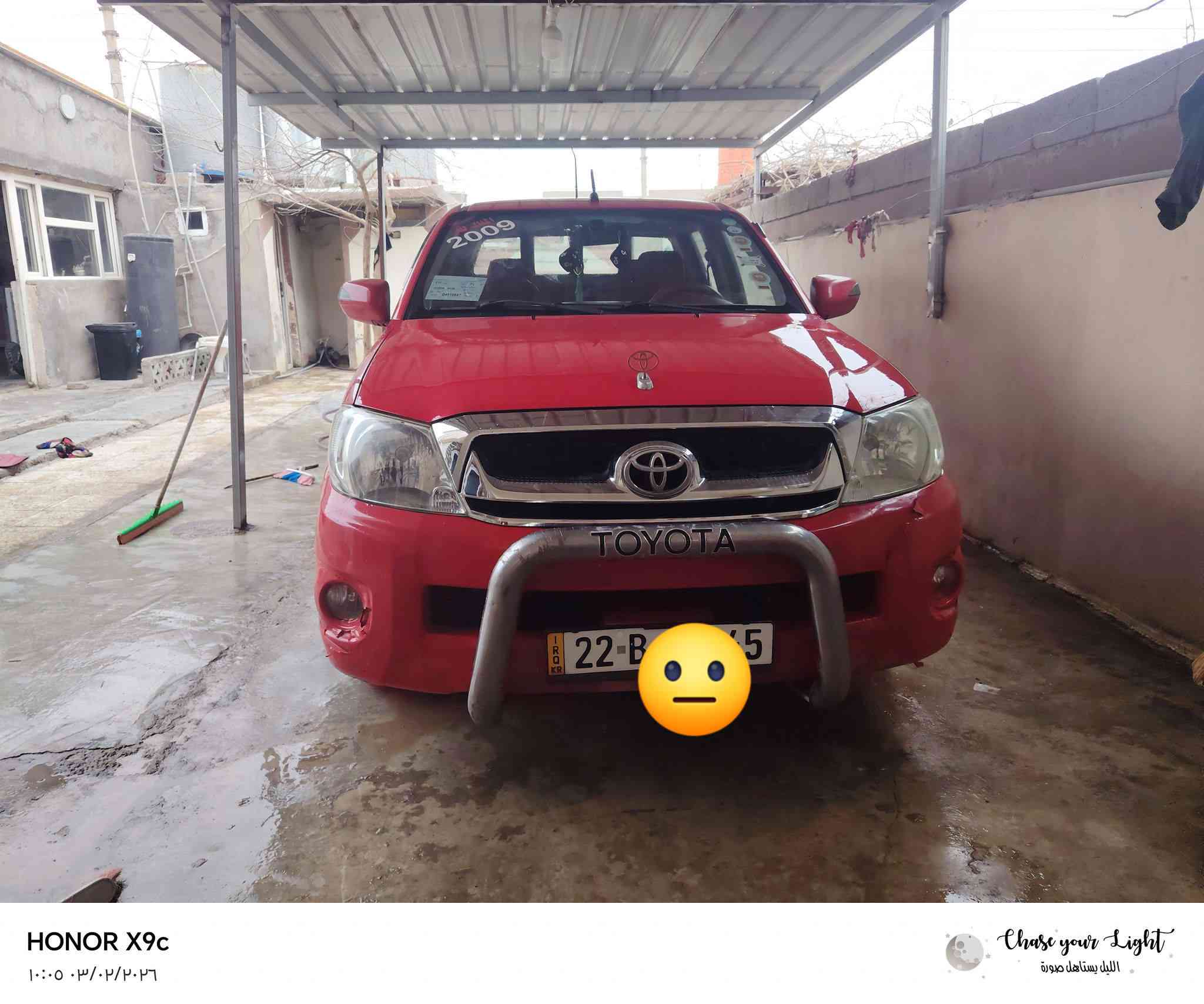 سلام عليكم هايلوكس 2009 للبيع كيوتي شاصي 19 رقم أربيل السياره جاهزه من كلشي السياره مال جناي سعر السياره 160 بي مجال بصيط رقم الجوال ***********
