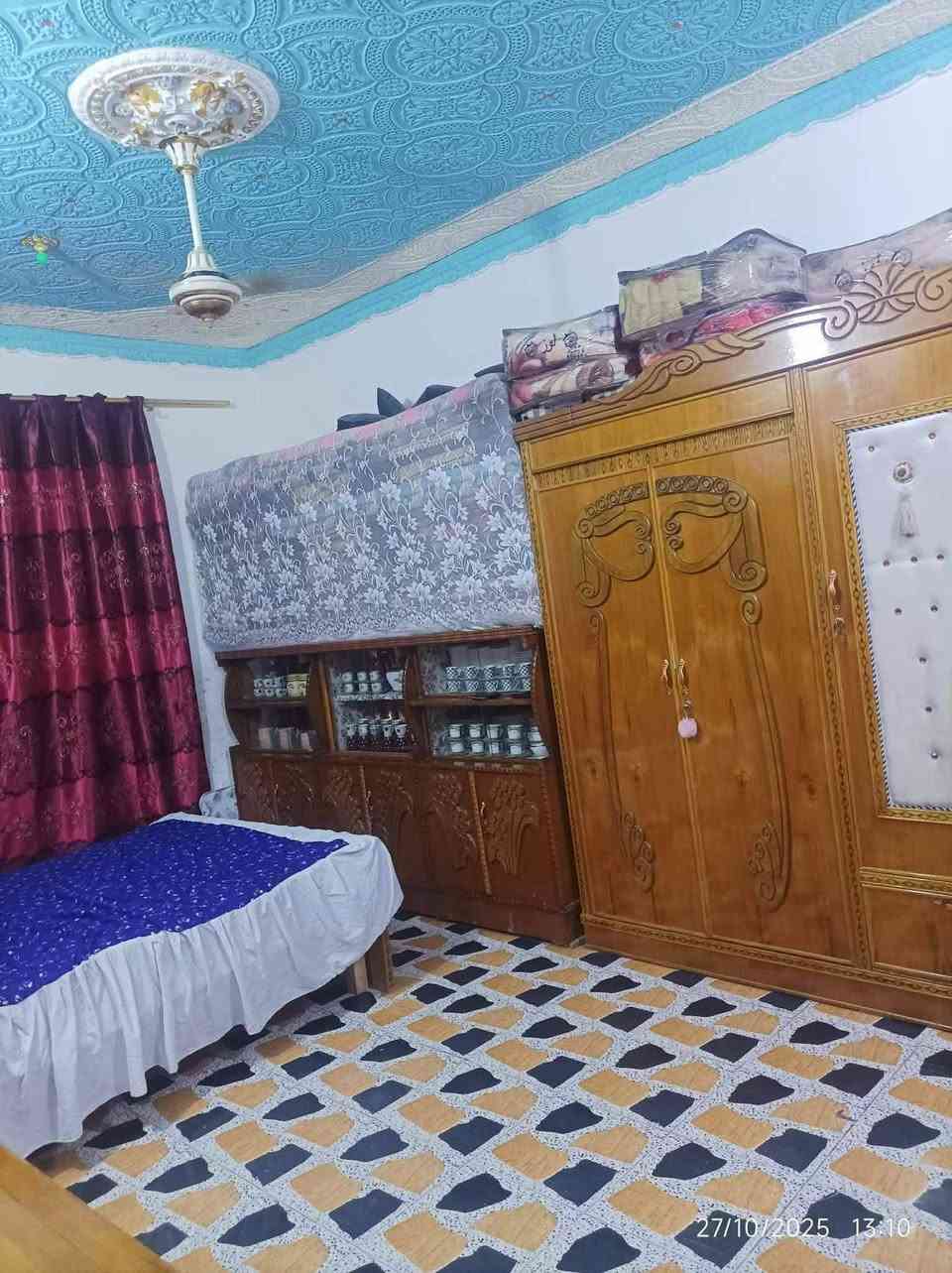 بيت للبيع في القاسم ع حي الزهراء الثاني البيت مساحته 110متركلش حلو بنيان مرتب ونظيف طابو صرف ***********
