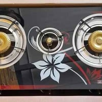 طباخ غاز ٣ عين • نار زرقا • سطح زجاجي حراري