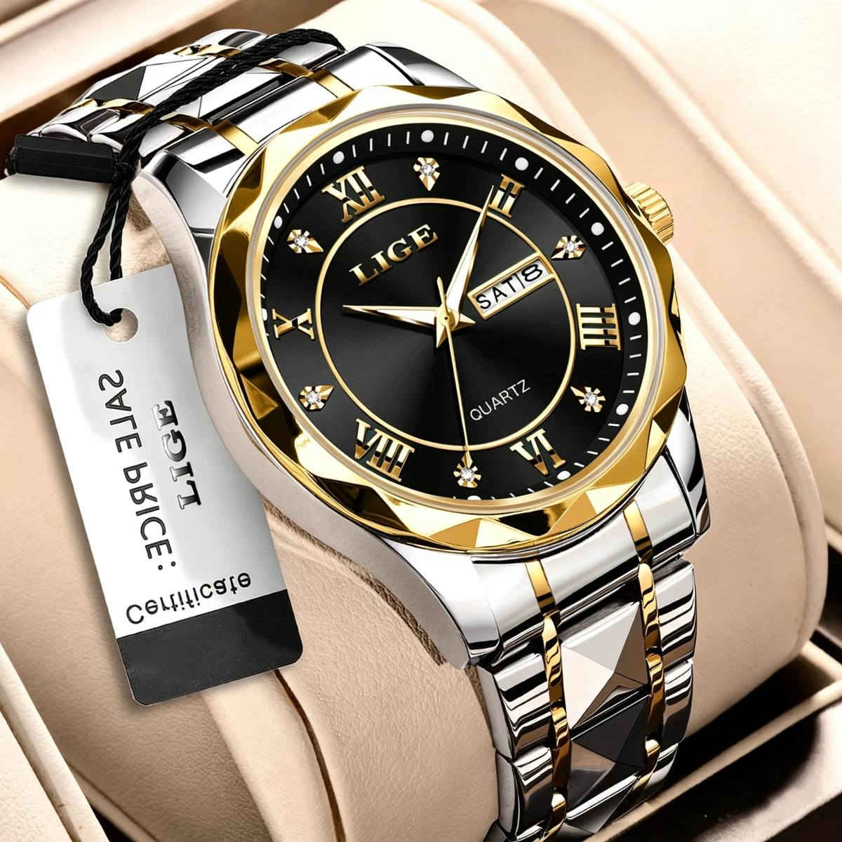 ساعة يد رجالية ماركة LIGE طراز LG89149، أحدث إصدار بحزام فولاذي مقاوم للماء مع عرض التاريخ.تتميز الساعة بإطار معدني مقاوم للصدأ يضمن بقاءها لامعة لفترة طويلة.تعمل بحركة كوارتز عالية الجودة.تتوفر بالوان مختلفة، منها الإطار الذهبي مع الميناء الأزرق كما يظهر في الصورة.يمكن استخدامها في المناسبات الرسمية والرياضية بفضل تصميمها الفاخر.
40 ألف مع التوصيل


**إذا كنت صاحب هذا الإعلان وتريد حذفه لأي سبب، رجاءا أرسل رسالة إلى الدعم الفني**