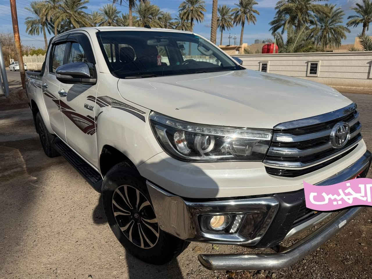 السلام عليكم 
تويوتا هايلوكس سعودي للبيع موديل 2017. الممشى 166km
رقم اربيل دولي   السنويه تسقط ب2029
سياره حلوه ونضيفه بيهه طخات موضحه بالصور 
تخم تاير جديد 
مكان السياره بغداد التاجي 
السعر.  $257. بي مجال بسيط 
للاستفسار 
***********
***********
