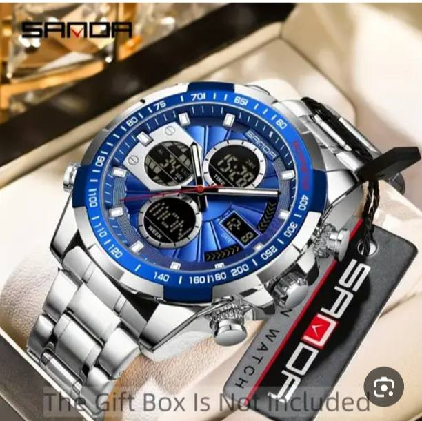 ساعة رجالية أصلية ضهر مختوم ثقيلة جدا
ساعة يد من العلامة التجارية SAMDA بمينا زرقاء وحزام معدني فضي. 
تتميز بعرض مزدوج (تناظري ورقمي) للوقت.
تحتوي على وظائف متعددة مثل التاريخ، المنبه، والكرونوغراف.
مصممة بمظهر رياضي مع إطار يحتوي على مقياس سرعة (Tachymeter).
الهيكل والحزام مصنوعان من الفولاذ المقاوم للصدأ للمتانة. استانلس استيل

اول تم 25


**إذا كنت صاحب هذا الإعلان وتريد حذفه لأي سبب، رجاءا أرسل رسالة إلى الدعم الفني**