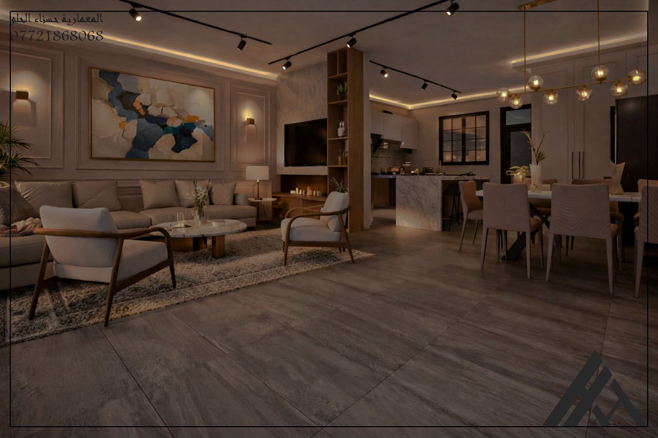 ⁨ من أحد تصاميمي
تصميم داخلي لصالة معيشة مع مطبخ لدار سكني 
في محافظة بغداد

نقدم خدماتنا في :
- إعداد المخططات المعمارية
- إعداد المخططات الميكانيكية
- تصاميم ثنائية وثلاثية الأبعاد (2D & 3D)
- التصاميم الداخلية
- تصاميم الواجهات النهارية والليلية
- الاستشارات الهندسية

للتواصل والاستفسار:
واتساب : ***********
