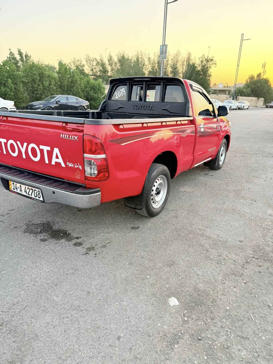 سلام عليكم هايلوكس 2015كفالة عامه سيارا جديدا كارتون ماشيه90الف وظع شركه مال جناي رقم بسمي سبير متنازل وارد سعودي أم دعاء مكاني البصرة السعر 190 والشراب يتصل***********🍎
