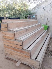 ميز حديد مغلف خشب • ٣م×١٫٥م • مخزن جوه