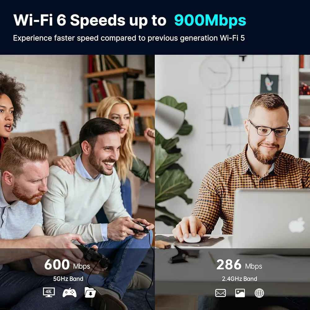 English  |  کوردی  |  عربي 

اسم المنتج: محول واي فاي 6 USB AX900 BT 5.3 WiFi USB للكمبيوتر مع شريحة RTL8851BU ثنائية النطاق 2.4GHz/5GHz حتى 900Mbps 
العلامة التجارية: DragoBug

الحالة: جديد
السعر: 14 الف دينار

متوفر توصيل لكل أنحاء العراق 🚕🚀🌀

⛔ مواصفات المنتج:-

واي فاي 6 فائق السرعة واتصال ثنائي النطاق - استمتع بسرعات فائقة تصل إلى 900 ميجابت في الثانية مع تقنية واي فاي 6 (802.11ax). يضمن التصميم ثنائي النطاق (2.4 جيجاهرتز + 5 جيجاهرتز) بث سلس بدقة 4 كيه وألعاب خالية من التباطؤ وتنزيلات سريعة، مع الحفاظ على التوافق مع أجهزة الراوتر القديمة (802.11a/b/g/n/ac)

تقنية بلوتوث 5.3 المتقدمة - استمتع باتصال لاسلكي محسن مع بلوتوث 5.3، يتميز باستهلاك أقل للطاقة وأداء فائق مضاد للتداخل. مثالي لتوصيل سماعات الرأس والكيبورد والماوس وأجهزة التحكم في الألعاب مع نطاق ممتد واتصالات مستقرة
شريحة تعريف RTL8851BU عالية الأداء - مدعوم بشريحة RTL8851BU الموثوقة، يوفر هذا المحول أداءً مستقرًا وموفر للطاقة مع استقبال لاسلكي محسن. يوفر الهوائي المدمج تغطية قوية للإشارة مع الحفاظ على تصميم صغير محمول. 

تركيب سهل التوصيل والتشغيل - احصل على اتصال على الفور مع التثبيت بدون برنامج تشغيل لأنظمة ويندوز 10/11. تضمن واجهة USB 2.0 العالمية توافقًا واسعًا مع معظم أجهزة الكمبيوتر واللاب توب - ببساطة قم بتوصيله واستمتع بقدرات لاسلكية محسنة على الفور.

مثالي لسيناريوهات الاستخدام المتعددة - سواء كنت تلعب أو تعمل عن بعد أو تجري مكالمات فيديو أو تبث محتوى عالي الدقة، فإن هذا المحول هو الحل الأمثل لترقية سطح المكتب أو اللاب توب الخاص بك إلى أحدث تقنية واي فاي 6 وبلوتوث 5.3 للحصول على أداء لاسلكي فائق.
----------------------------------------------------------

ناوی بەرهەم: ئەداپتەری USB وایفای AX900 BT 5.3 بۆ کۆمپیوتەر بە چیپسێتی RTL8851BU دوو باند 2.4GHz/5GHz تا 900Mbps
 مارکە: DragoBug

 مەرج: نوێ

 نرخ: 14 هەزار دینار

 گەیاندن لە سەرتاسەری عێراق بەردەستە 🚕🚀🌀

 ⛔ تایبەتمەندییەکانی بەرهەم:

 پەیوەندی دوو باند وایفای ٦ی خێرا - چێژ لە خێرایی خێرا و گەورە وەربگرە تا ٩٠٠ مێگابایت لە چرکەیەکدا لەگەڵ تەکنەلۆژیای وایفای ٦ (٨٠٢.١١ax).  دیزاینی دوو باند (2.4GHz + 5GHz) دڵنیای دەدات لە ستریمینگی 4K بە شێوەیەکی نەرم و یاریکردن بەبێ دواکەوتن و دابەزاندنی خێرا، لە هەمان کاتدا گونجان لەگەڵ ڕاوتەرە میراتییەکان (802.11a/b/g/n/ac) دەپارێزێت.

 تەکنەلۆژیای پێشکەوتووی بلوتوس ٥.٣ - چێژ لە پەیوەندی بێ وایەر وەربگرە لەگەڵ بلوتوس ٥.٣، کە تایبەتمەندی کەمتر بەکارهێنانی کارەبا و کارایی بەرزی دژە دەستێوەردانی هەیە.   ئایدیاڵە بۆ بەستنەوەی هێدفۆن و کیبۆرد و مشک و کۆنترۆڵکەری یارییەکان بە مەودای درێژکراوە و پەیوەندی جێگیر.

 چیپی RTL8851BU بە توانای بەرز – بە چیپی متمانەپێکراو RTL8851BU کاردەکات، ئەم ئەداپتەرە کارایی جێگیر و وزە-کارامە پێشکەش دەکات لەگەڵ وەرگرتنی بێ وایەر بەرزکراوە.  ئەنتێنەی ناوەکی ڕووپۆشێکی بەهێزی سیگناڵەکان دابین دەکات لە هەمان کاتدا دیزاینێکی بچووک و گەورە دەپارێزێت.

 دامەزراندنێکی ئاسان بۆ پلاگ و پلەی – دەستبەجێ پەیوەندی بە دامەزراندنی بێ شۆفێرەوە بۆ ویندۆز ١٠/١١ بکە.  ڕووکاری گشتگیر USB 2.0 دڵنیای دەدات لە گونجانی فراوان لەگەڵ زۆربەی کۆمپیوتەر و لاپتۆپەکان – بە سادەیی بیخە ناوەوە و چێژ لە توانا بێ وایەرەکانی بەرزکراوە وەربگرە دەستبەجێ.

 ئایدیاڵە بۆ چەندین سیناریۆی بەکارهێنان – جا تۆ یاری بکەیت، لە دوورەوە کار دەکەیت، پەیوەندی ڤیدیۆیی بکەیت، یان ناوەڕۆکی HD پەخش دەکەیت، ئەم ئەداپتەرە چارەسەرێکی تەواو و گونجاوە بۆ بەرزکردنەوەی مێزەکەت یان لاپتۆپەکەت بۆ نوێترین تەکنەلۆژیای وای فای ٦ و بلوتوس ٥.٣ بۆ کارایییەکی بێ وایەرێکی بەرز.

 - ...
Product Name: AX900 BT 5.3 WiFi USB Adapter for PC with RTL8851BU Dual-Band 2.4GHz/5GHz Chipset up to 900Mbps
Brand: DragoBug

Condition: New

Price: 14,000 IQD

Delivery available throughout Iraq 🚕🚀🌀

⛔ Product Specifications:

Superfast WiFi 6 Dual-Band Connectivity - Enjoy blazing-fast speeds up to 900Mbps with WiFi 6 (802.11ax) technology. The dual-band design (2.4GHz + 5GHz) ensures smooth 4K streaming, lag-free gaming, and fast downloads, while maintaining compatibility with legacy routers (802.11a/b/g/n/ac).

Advanced Bluetooth 5.3 Technology - Enjoy enhanced wireless connectivity with Bluetooth 5.3, featuring lower power consumption and superior anti-interference performance.  Ideal for connecting headphones, keyboards, mice, and game controllers with extended range and stable connections.

High-performance RTL8851BU chip – Powered by the reliable RTL8851BU chip, this adapter delivers stable and energy-efficient performance with enhanced wireless reception. The built-in antenna provides strong signal coverage while maintaining a compact and portable design.

Easy plug-and-play installation – Get connected instantly with driver-free installation for Windows 10/11. The universal USB 2.0 interface ensures broad compatibility with most PCs and laptops – simply plug it in and enjoy enhanced wireless capabilities instantly.

Ideal for multiple usage scenarios – Whether you're gaming, working remotely, making video calls, or streaming HD content, this adapter is the perfect solution to upgrade your desktop or laptop to the latest Wi-Fi 6 and Bluetooth 5.3 technology for superior wireless performance.

- ... بغداد, العراق


**إذا كنت صاحب هذا الإعلان وتريد حذفه لأي سبب، رجاءا أرسل رسالة إلى الدعم الفني**