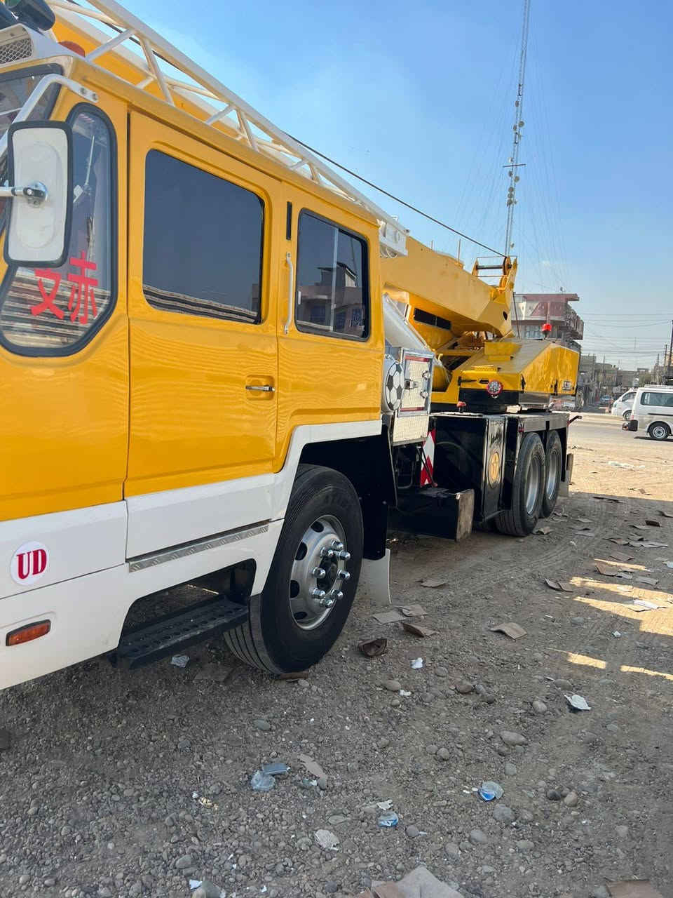 البيع كرين 15طن موديل ٨٢ رقم بغداد بسمي نكليزي تخم تاير مكينه جديده مضخات جاهز العمل مكان بغداد الاستفسار ***********
