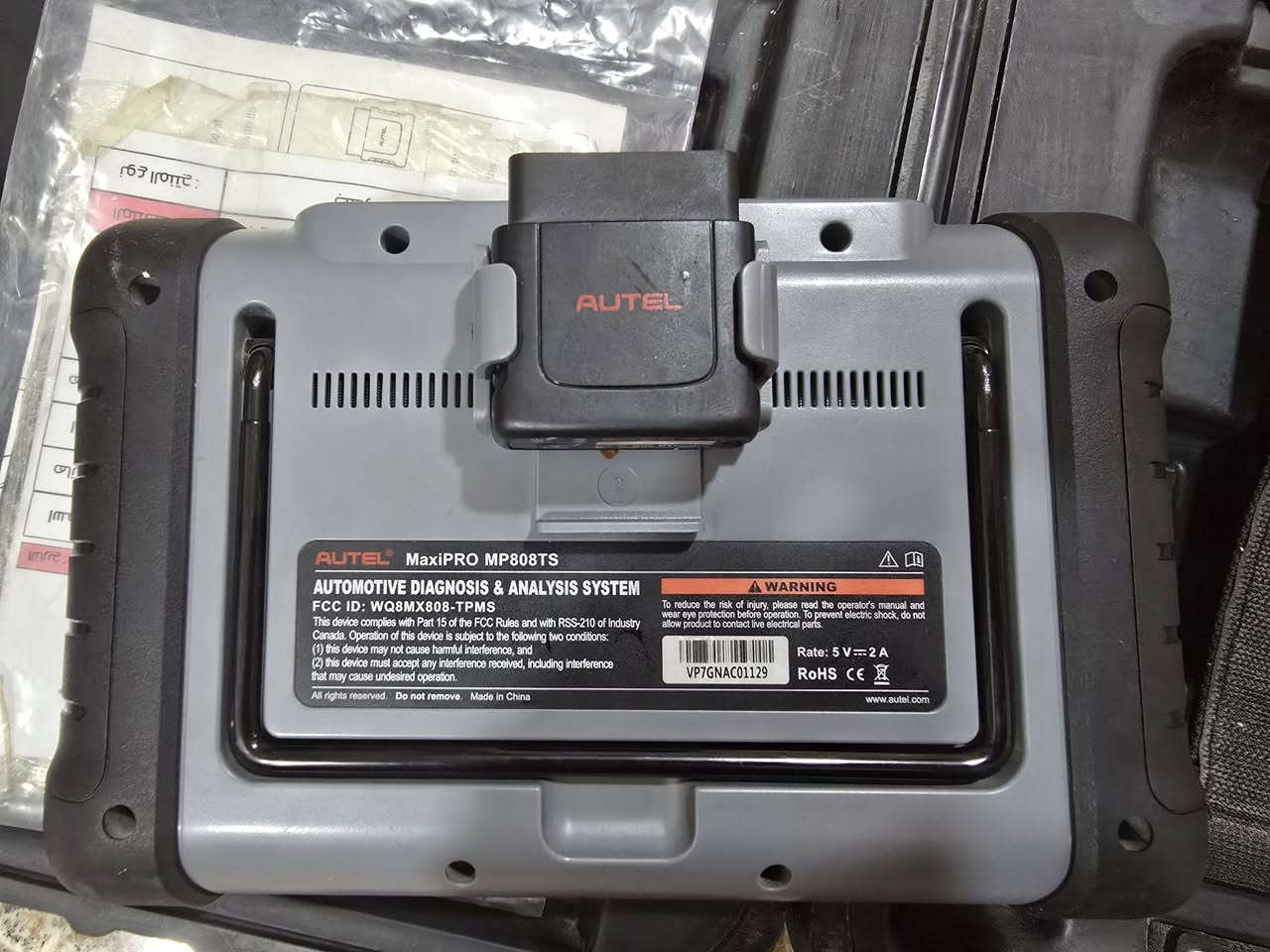 📢 إعلان بيع جهاز فحص وتشخيص السيارات الاحترافي 📢
​✨ للبيع: جهاز AUTEL MaxiPro MP808TS الأصلي (تشخيص شامل + برمجة TPMS)
​فرصة ممتازة لأصحاب ورش صيانة السيارات والفنيين المحترفين!
​الجهاز بحالة ممتازة ومعه كامل الملحقات في صندوقه الأصلي.
​🛠️ الميزات الرئيسية للجهاز:
​تشخيص شامل (All Systems Diagnostics): فحص جميع أنظمة السيارة (المحرك، الجير، ABS، الإيرباق، إلخ) وقراءة ومسح جميع رموز الأعطال (DTCs).
​وظائف خدمة واسعة (Service Functions): يدعم وظائف الخدمة الأساسية مثل تصفير الزيت، وتغيير بطارية الفرامل (EPB)، وتصفير زاوية المقود (SAS)، وغيرها الكثير.
​قدرات متقدمة في TPMS: يتميز هذا الموديل (MP808TS) بقدرته على تشخيص ومسح أعطال نظام مراقبة ضغط الإطارات (TPMS)، وقراءة بيانات حساسات الإطارات، وبرمجة حساسات AUTEL.
​نظام تشغيل سريع: يعمل بنظام تشغيل Android على شاشة لمس سريعة الاستجابة.
​تحديثات وبرامج: يأتي مع محول البلوتوث اللاسلكي (VCI) وجميع الكيبلات الأساسية.
​💰 السعر والمواصفات:
​اسم الموديل: AUTEL MaxiPro MP808TS
​حالة الجهاز: مستعمل كالجديد (كما يظهر في الصور المرفقة).
​السعر المطلوب: 750,000 دينار عراقي (سبعمائة وخمسون ألف دينار فقط).


**إذا كنت صاحب هذا الإعلان وتريد حذفه لأي سبب، رجاءا أرسل رسالة إلى الدعم الفني**