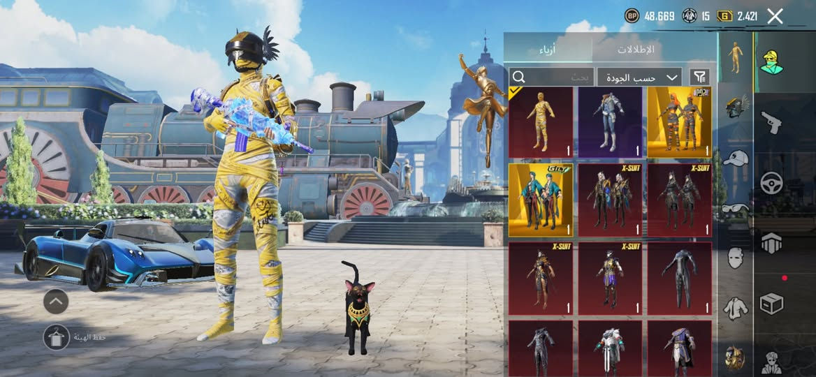 ببجي عالمية بيع وجه لوجه مستوى 74 مكاني بغداد *********** السعر 350
