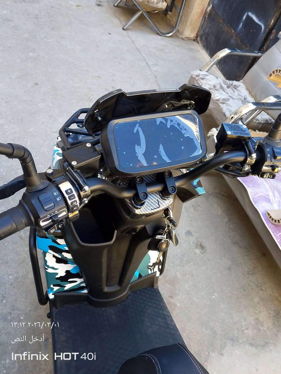 السلام عليكم دراجة شحن اباتشي ليثيوم 40 امبير ماخذة من شركة الجوهرة البحرية اصلية بعدهه جديدة شخط ممشخوطه بجياستهة ماشية 1500 وصل الشراء موجود سرعتهة 130 ملف 5000 اتمشي من 80 كيلو الى 100 ماخذة مليون 750 سعره مليون 200مكاني بغداد الغزالية رقمي ‏‪***********‬‏ أو واتس اب ***********
