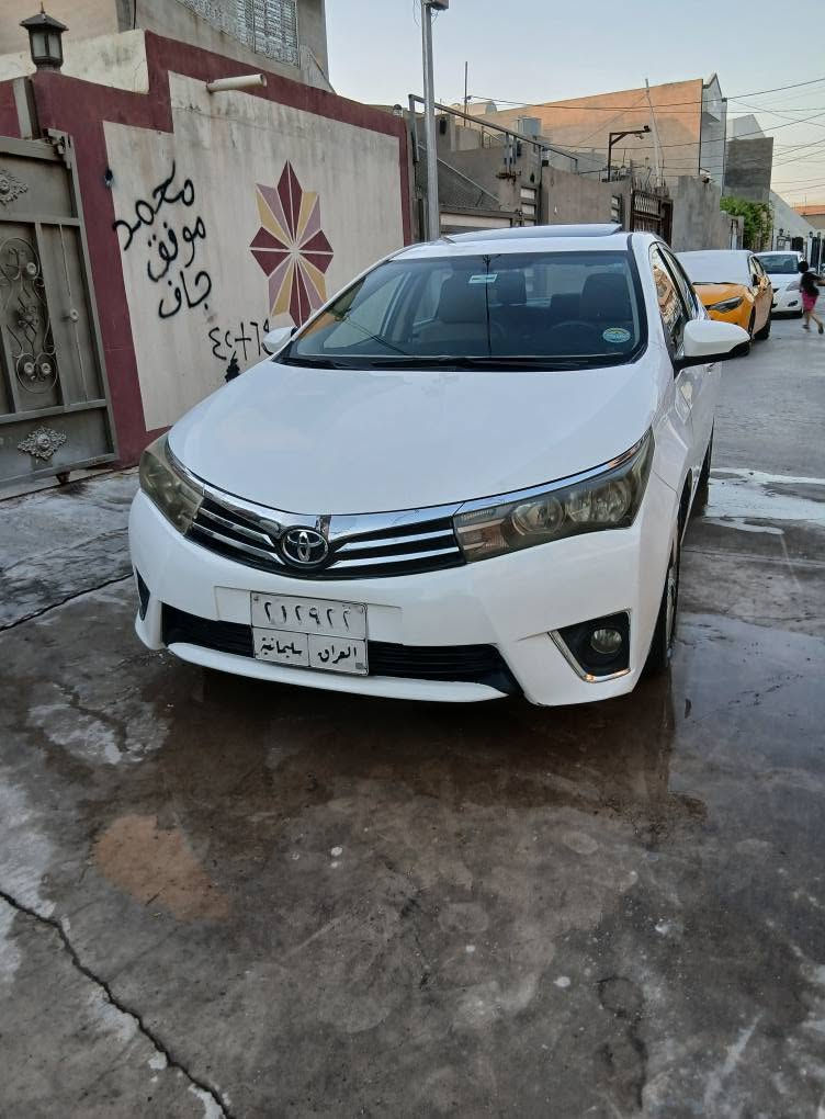 كورلا موديل ٢٠١٥ وارد خليجي 
رقم سليماني بأسمي شرت تحويل 
سنه ويه جديد لحد ٢٧ 
دفتر بنزين موجود محرك و كير مامفتوح ماشي ٢٠٠ صياره فول فول موصفات صياره مال بيت 
محرك كير تبريد صدر تايرات كله بشرت 
صياره جاملج تبديل وشبرين صبغ بل باب وبيهه مكانات تعديل بارد بدون دواخل صعر ١٤٣ بي مجال عشرايي 
*********** سامراء, صلاح الدين
