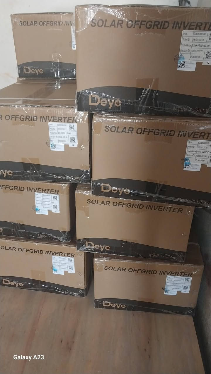 المواد المتوفرة حاليآ 
البطاريات 
Grenade 16kwh ,5 years warranty 
Deye 5kwh with screen ,5 years warranty 
الانفيرترات 
Goodwe 12kw Ip66 ,5 years warranty 
Goodwe 8kw Ip66 ,5 years warranty 
Goodwe 6kw Ip66 ,5 years warranty 
Deye 6kw offgrid Ip65 ,5 years warranty 
Growatt 12kw Ip20 ,3 years warranty 

📞 ***********
العنوان:.بغداد / بغداد الجديدة
