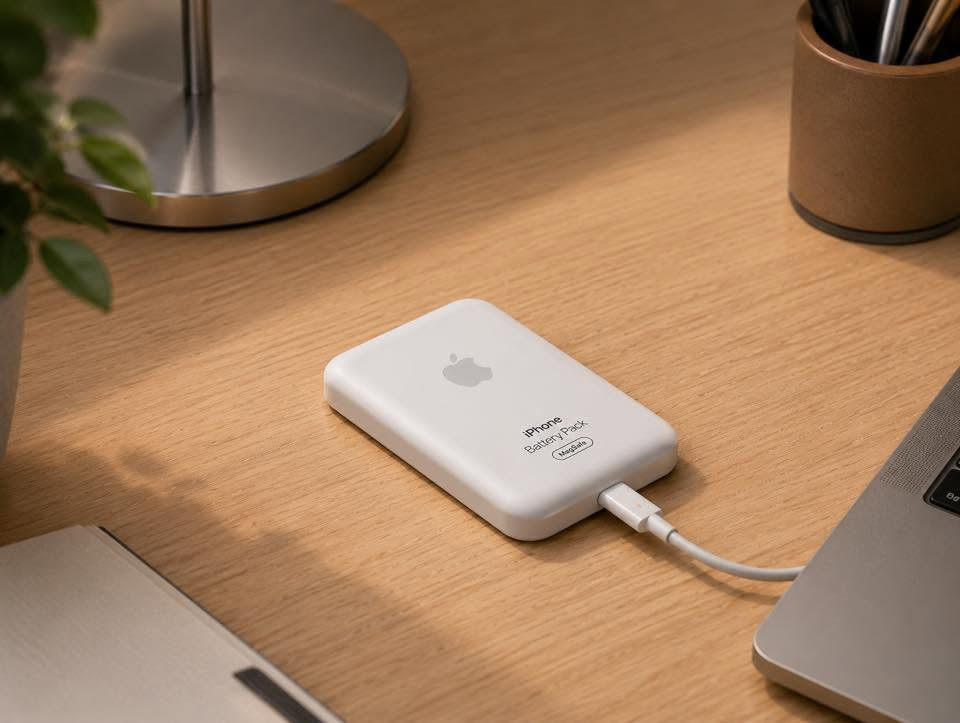 مع MagSafe Battery Pack 
راح تبقى مشحون وين ما تروح. تصميم أنيق وخفيف يلتصق بالموبايل مغناطيسياً بكل ثبات ويمنحك طاقة إضافية وقت ما تحتاجها

للحجز دايركت✉️.


**إذا كنت صاحب هذا الإعلان وتريد حذفه لأي سبب، رجاءا أرسل رسالة إلى الدعم الفني**